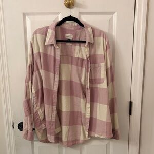 Universal Thread Pink and Cream Relaxed Fit Shirt